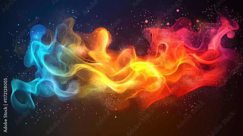 Fototapeta premium Abstract Colorful Energy Flow