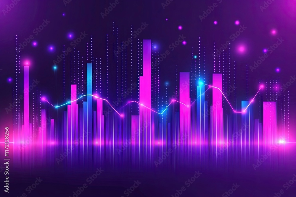 Vibrant Abstract Digital Wave Visual Representation