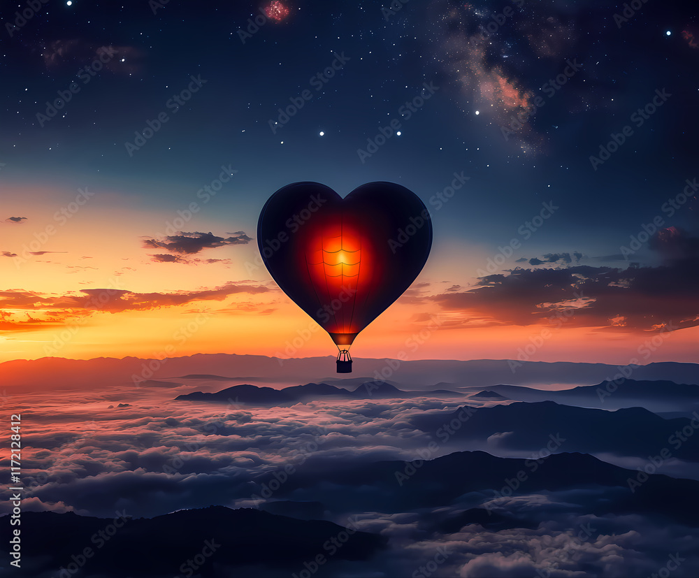 Obraz premium hot air balloon in the sky