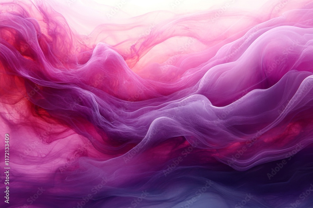 Fototapeta premium Abstract composition of vibrant pink and orange swirling smoke