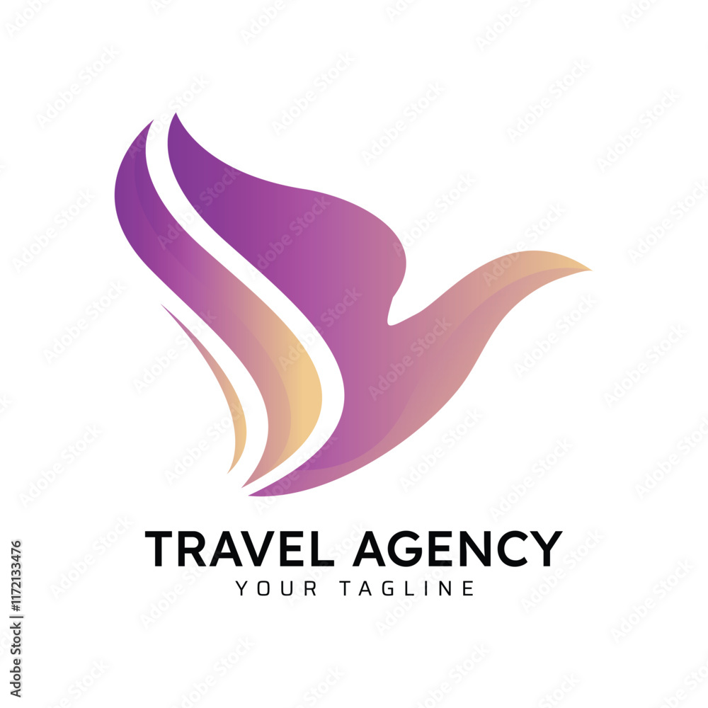 Obraz premium Travel agency eagle logo design