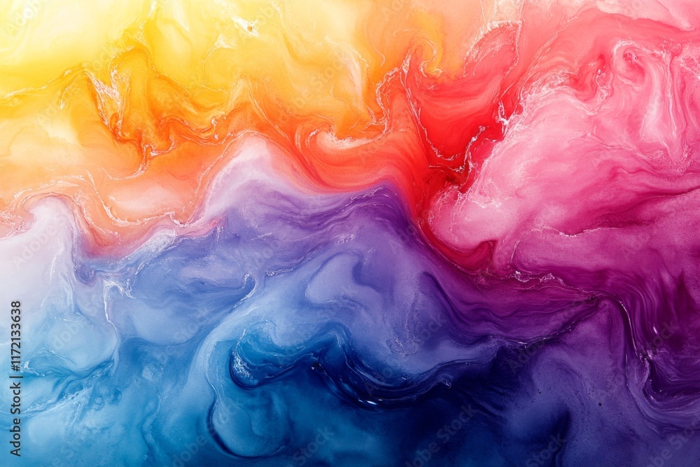 Abstract gradient composition with vibrant rainbow colors