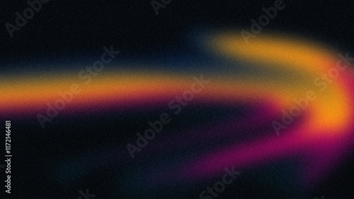 Abstract orange purple on dark background with grainy texture, gradient wavy background, modern horizontal background.