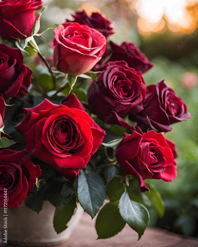 romantic floral decor, red roses with pearls backdrop, elegant bridal arrangement, decorative pearl bouquet, sophisticated floral accents, luxury red rose bouquet, dreamy romantic ambiance, detailed f romantic floral decor, red roses with pearls backdrop, elegant bridal arrangement, decorative pearl bouquet, sophisticated floral accents, luxury red rose bouquet, dreamy romantic ambiance, detailed f