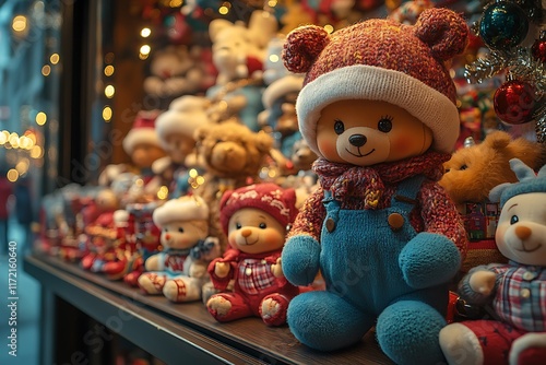 Wallpaper Mural A festive display of colorful teddy bears and plush toys. Torontodigital.ca