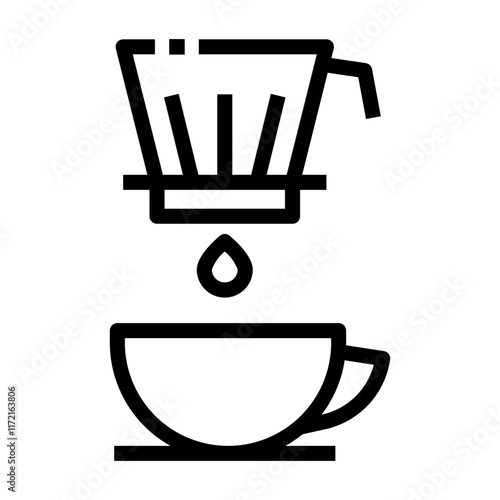 coffee dripper Line Icon