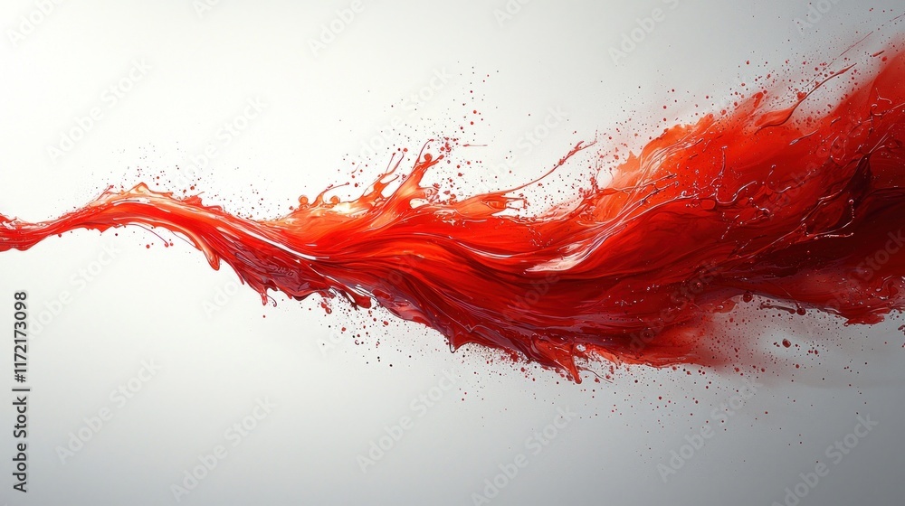 Crimson Liquid Dynamic Abstract Art: A Splash of Red Elegance Crimson Liquid Dynamic Abstract Art: A Splash of Red Elegance
