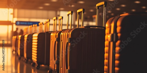 close up photography lugagge in airport