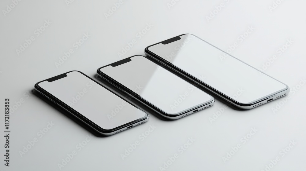 Blank smartphone mockup on white background Blank smartphone mockup on white background