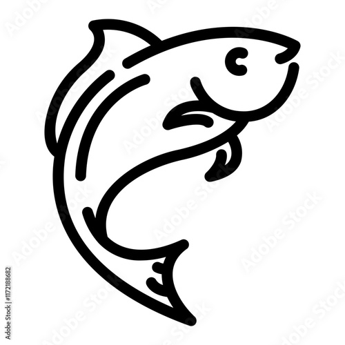 fish Line Icon