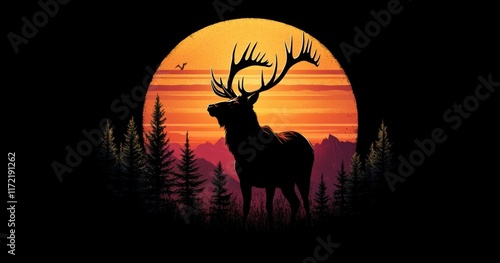 Sunset Elk photo