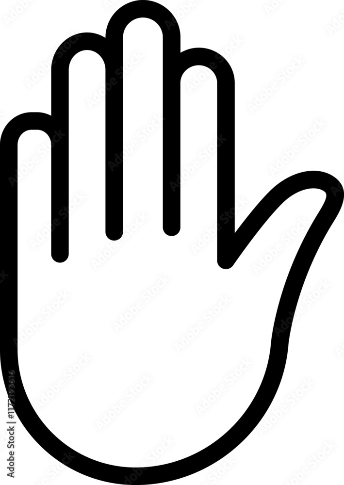 Stop Line Icon Stop Line Icon