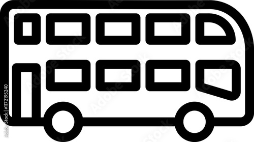 Double Decker Line Icon