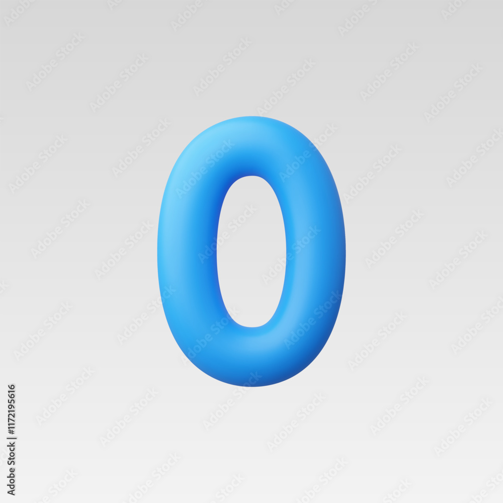 3d Realistic Number Zero vector illustration 3d Realistic Number Zero vector illustration
