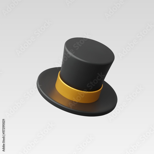 3d Realistic Magic hat icon vector illustration