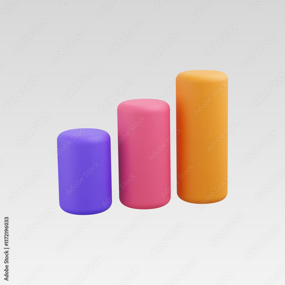 3d Realistic Graph chart vector illustration 3d Realistic Graph chart vector illustration