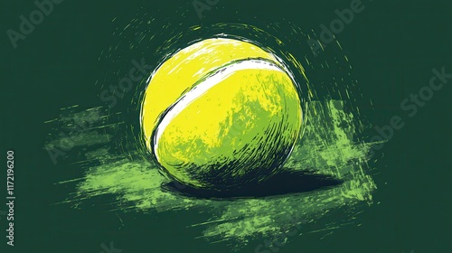 Tennis championships logo featuring a tennis ball photo