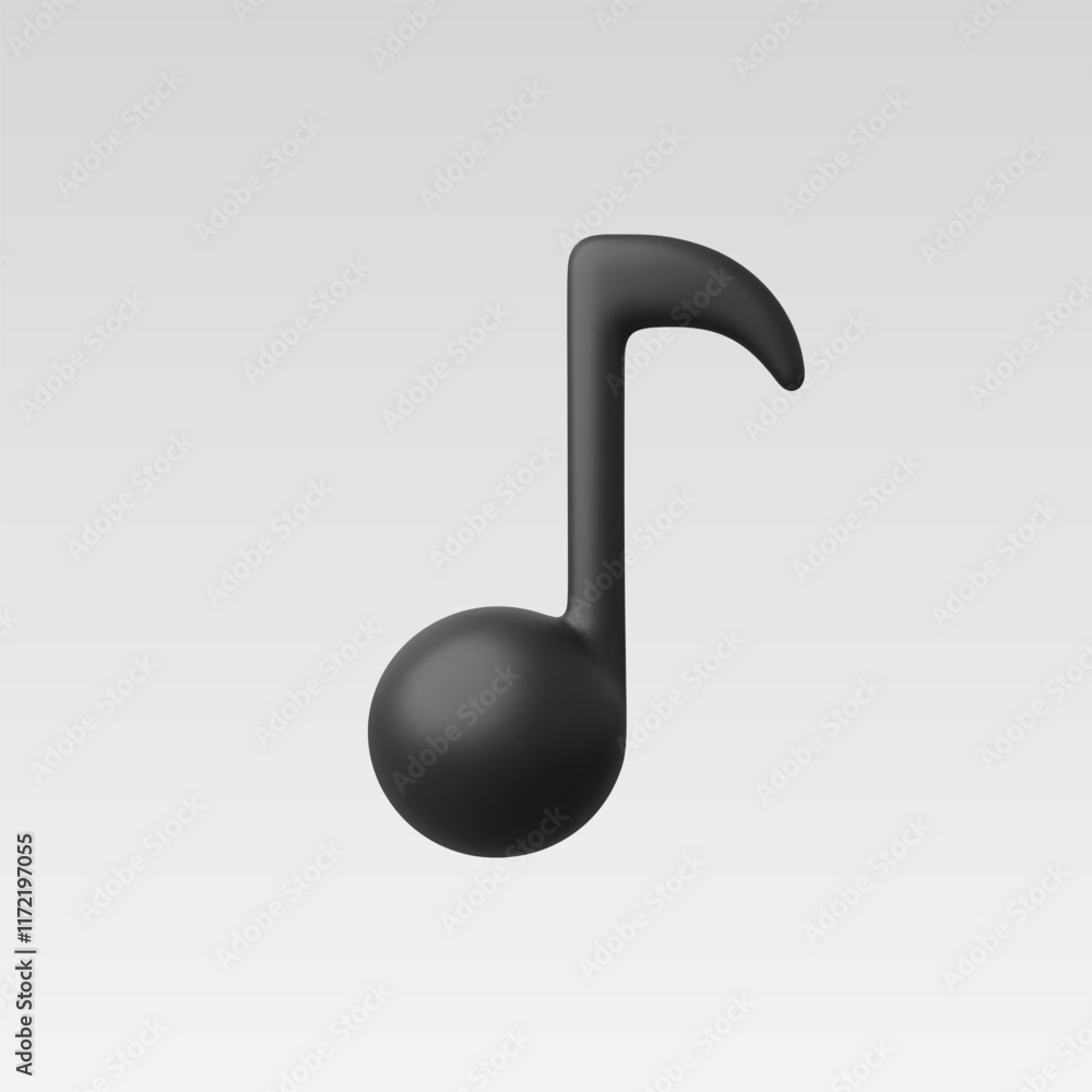3d Realistic Note Music vector illustration 3d Realistic Note Music vector illustration