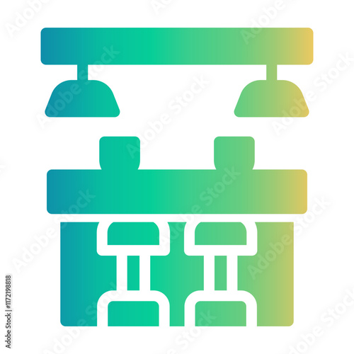 bar counter Gradient icon