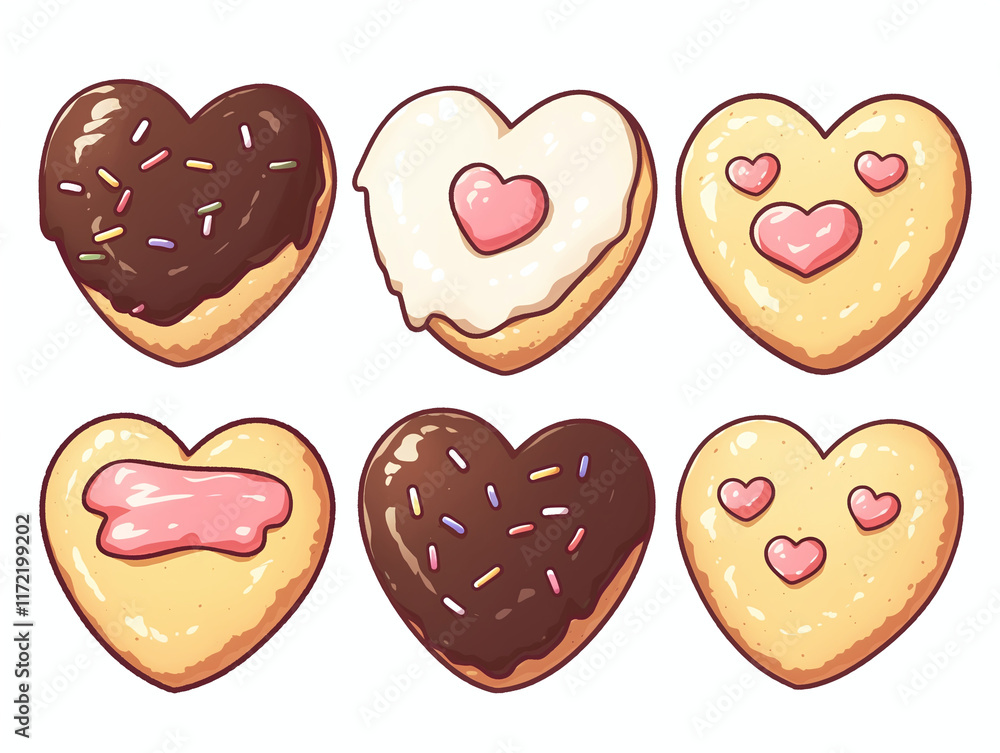 Heart Shaped Cookies Collection Heart Shaped Cookies Collection