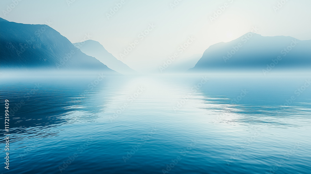 Fototapeta premium Misty Fjord Serenity