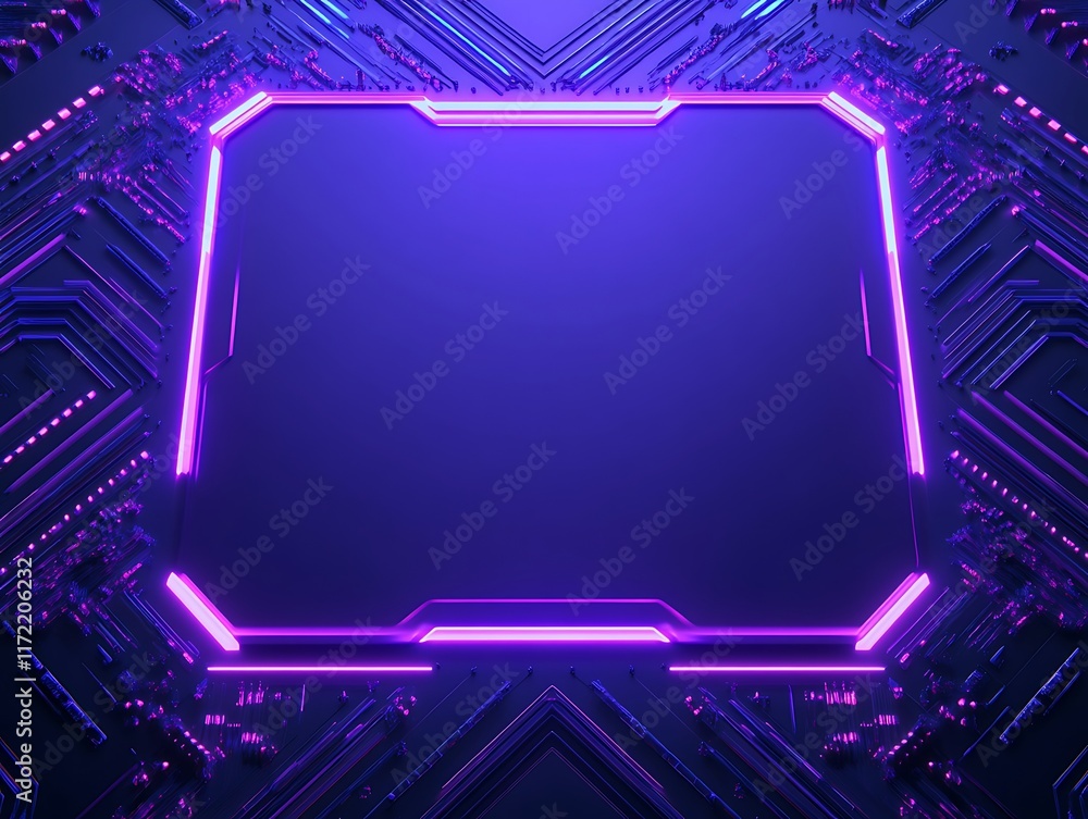 Abstract Neon Frame Digital Art Design Abstract Neon Frame Digital Art Design