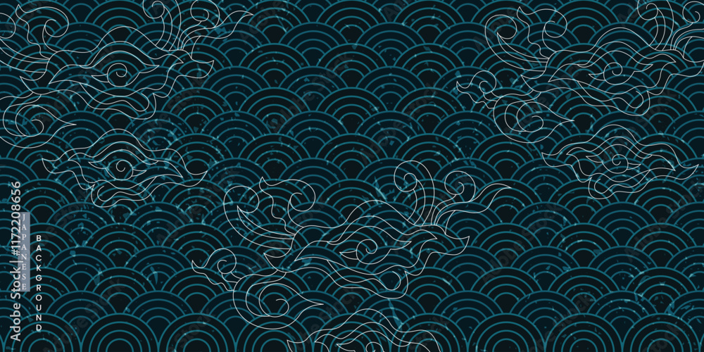 Traditional wave seamless pattern Traditional wave seamless pattern