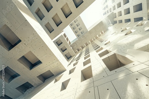 Wallpaper Mural Vibrant Picture of Abstract Modern Architecture Background Texture, Pattern, Geometry Torontodigital.ca