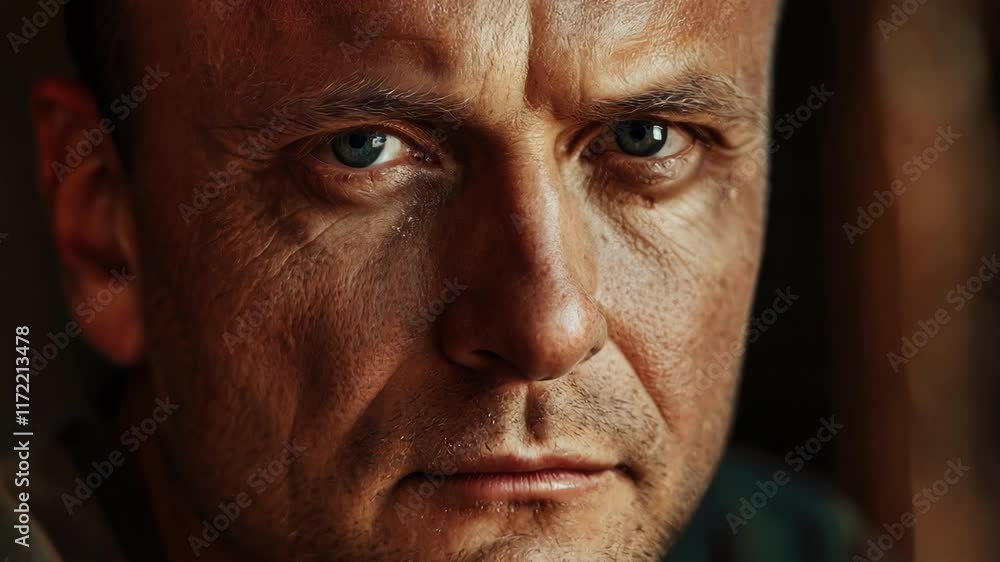 Thoughtful portrait of a person with intense expression and soft lighting AI Thoughtful portrait of a person with intense expression and soft lighting AI