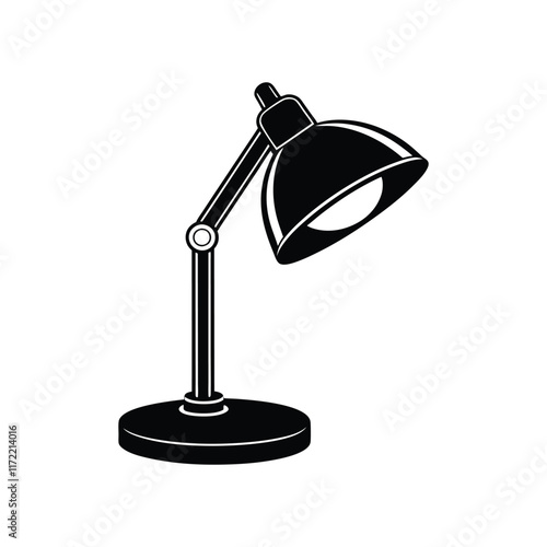 black table lamp light vector.eps