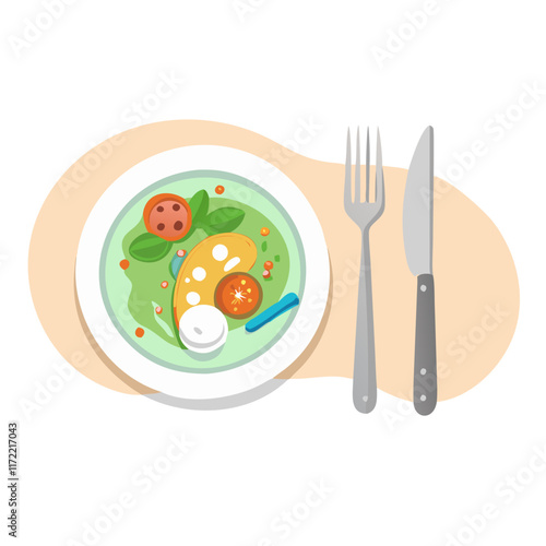 plate with salad