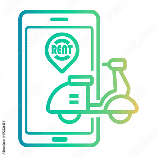 transport Line Gradient Icon