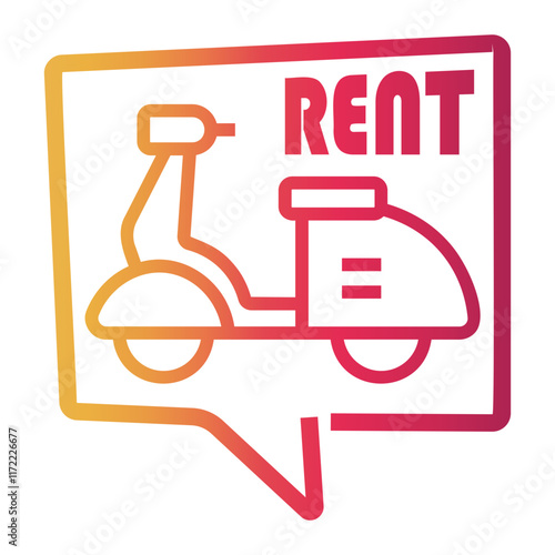 transport Line Gradient Icon