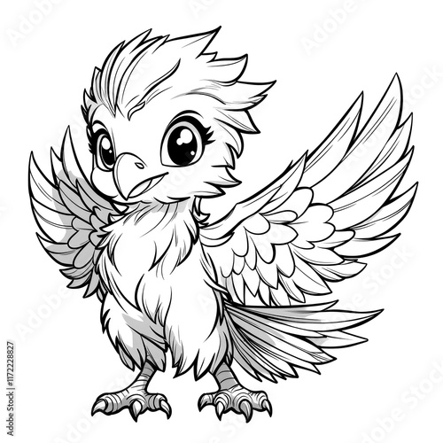 Cute Baby Bird Illustration photo