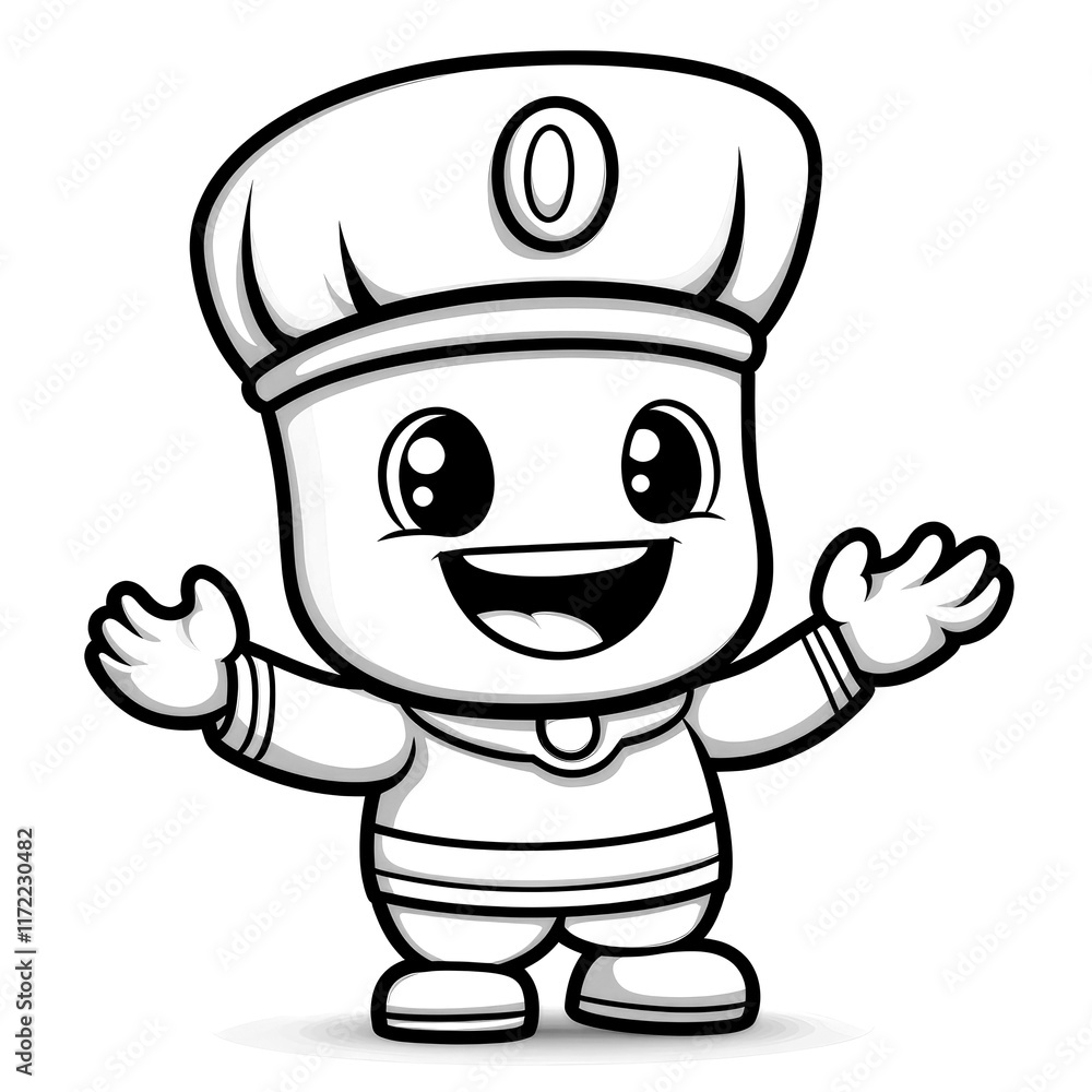 Cheerful Cartoon Character Cheerful Cartoon Character