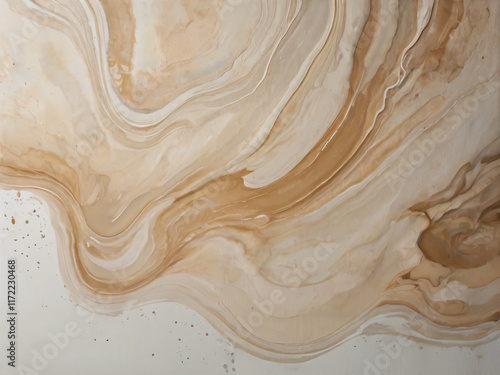 The abstract brown watercolor design creates a soothing visual effect. photo