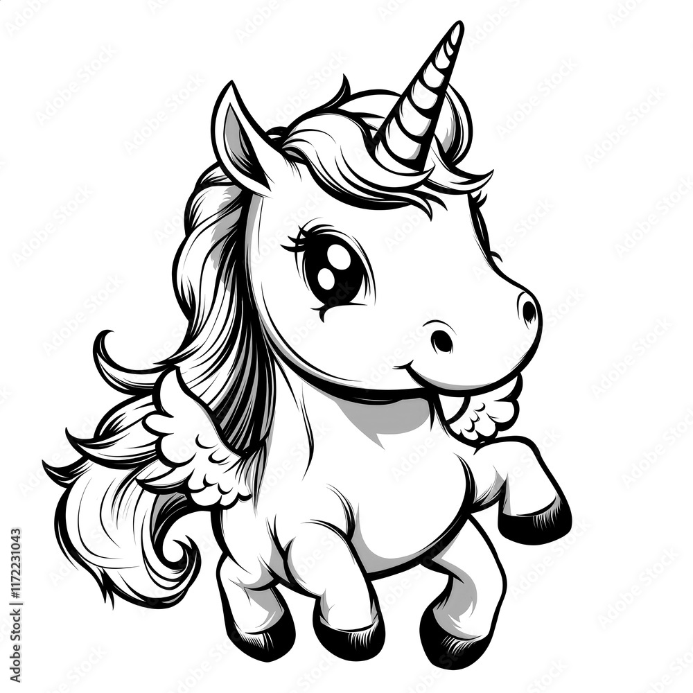 Adorable Unicorn Illustration