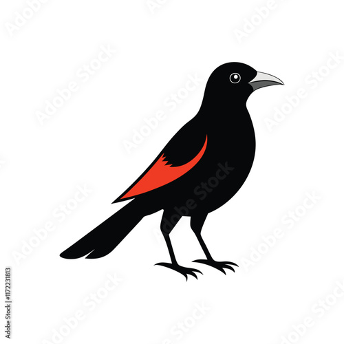 oriole silhouette on a white background.eps