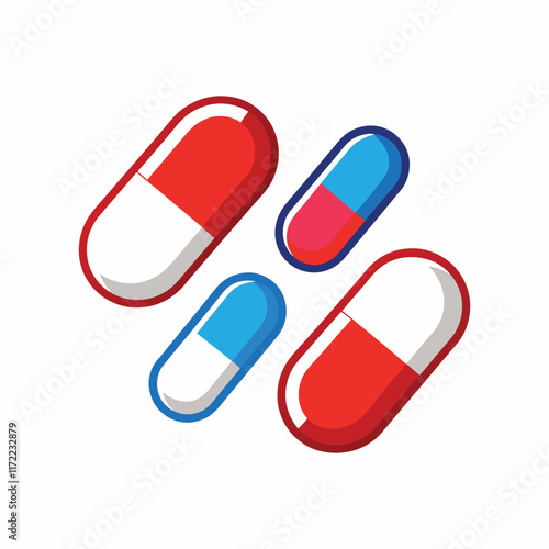pills sets clip art vector.eps