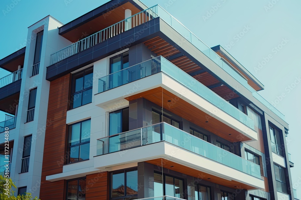 Premium Quality Image of Apartment Modern Home House Residential Building Real Estate Outdoor Premium Quality Image of Apartment Modern Home House Residential Building Real Estate Outdoor