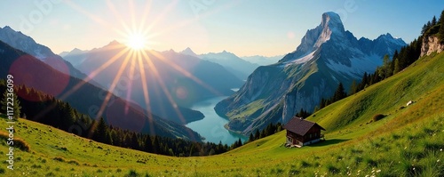 Watzmann und Berchtesgadener bei Sonnenaufgang, fjellide, gletscherblick, berchtesgadener-alpen