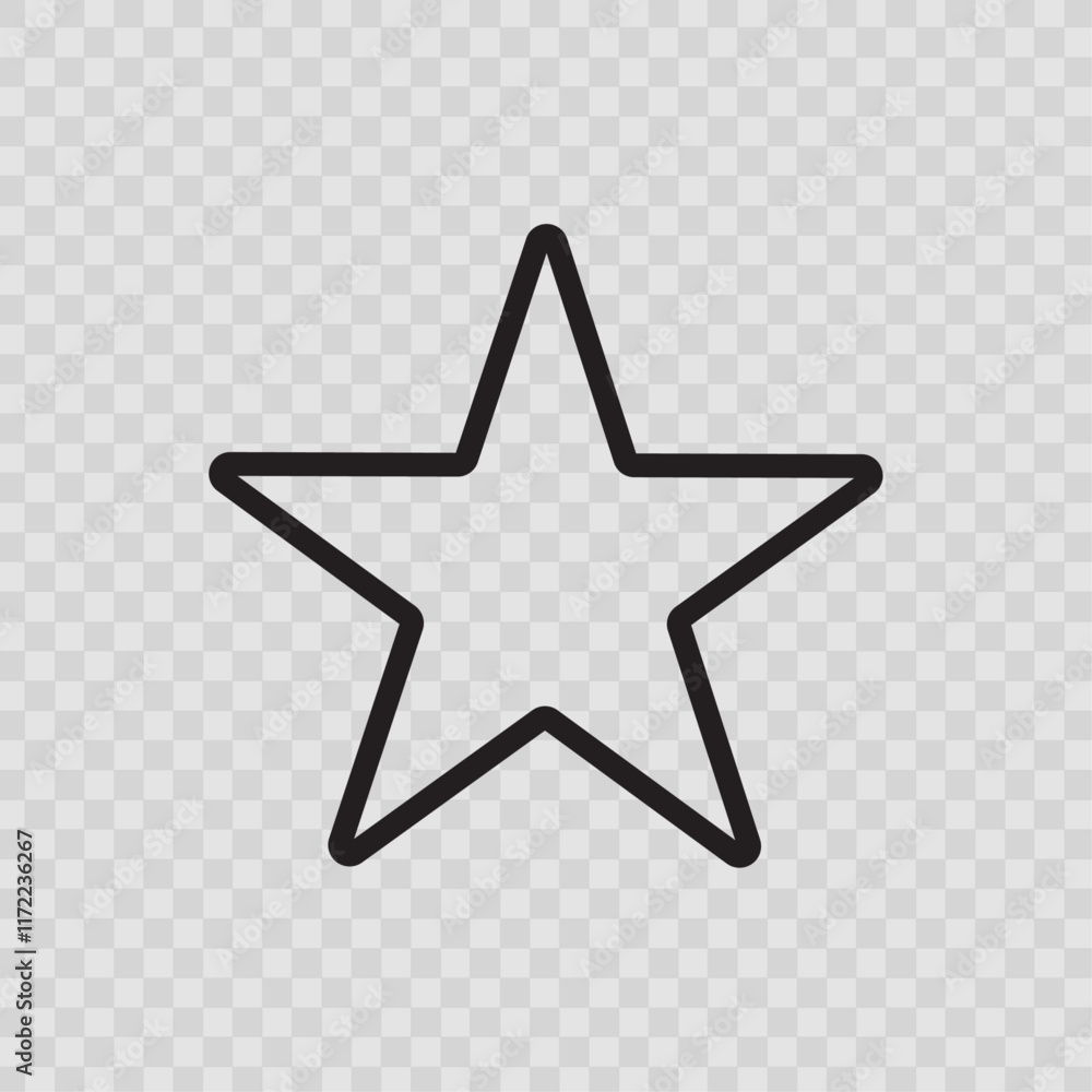 Star icon vector transparent grid and illustration Star icon vector transparent grid and illustration