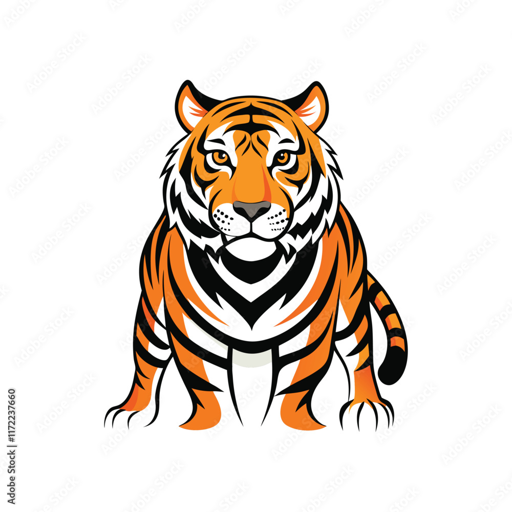 Fototapeta premium tiger vector white background.eps