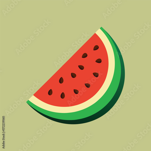 watermelon slice illustration.eps