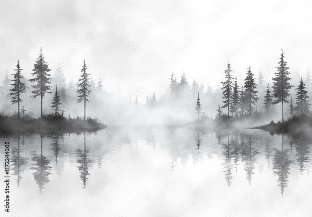 Fototapeta premium A beautiful mountain range with a lake in the foreground