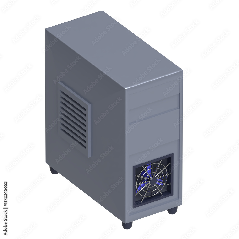 PC Tower 3D Render Illustration PC Tower 3D Render Illustration