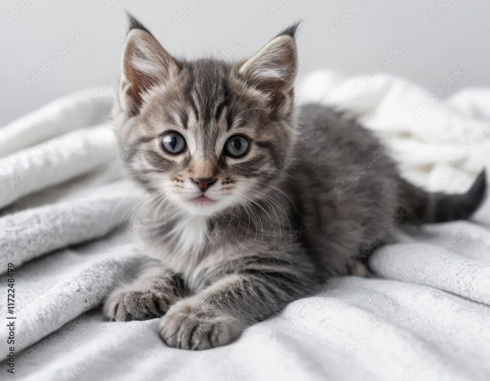 kitten on bed kitten on bed