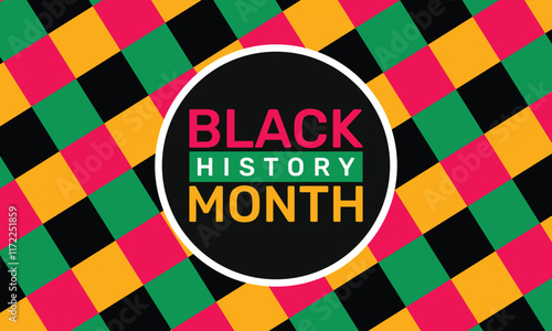 Black History Month is celebrated in February and October across the US, Canada, UK, Africa, Ireland. Pattern classic color background template use to banners, cards, posters, book covers, and placard