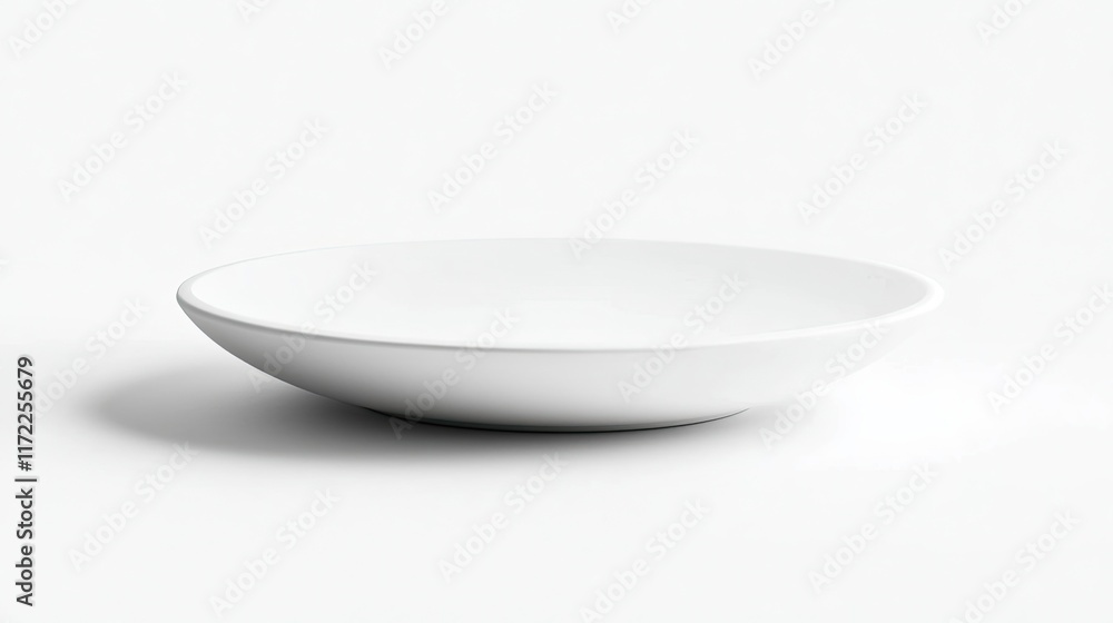 A simple, elegant white plate designed for serving food. A simple, elegant white plate designed for serving food.