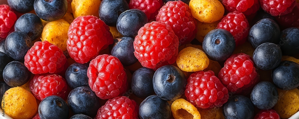 Vibrant berries mixed for a healthy snack. Vibrant berries mixed for a healthy snack.
